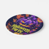 ジャッ不気味ク・オランタンハローウィンパーティ ペーパープレート (アングル)