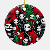 ジャッ不気味ク・オランタン家族写真 セラミックオーナメント (裏面)