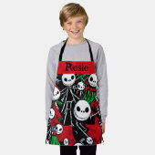 ジャッ不気味ク・オランタン・クリスマス エプロン (着用した状態)