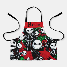 ジャッ不気味ク・オランタン・クリスマス エプロン
