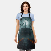 ジャッ不気味ク・オ・ランタンの夜 エプロン (着用した状態)