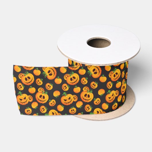 ジャッ不気味ク – O – ランタンハロウィンリボン サテンリボン (リール)