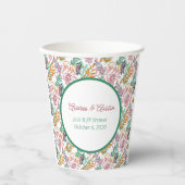 ジャッ数々のクとジ葉ルシャワーの色の 紙コップ (正面)