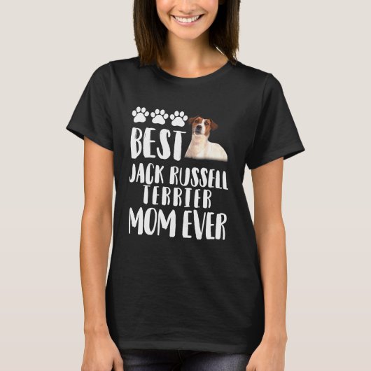 ジャッ最高のク・ラッセル・テリア・ママ Tシャツ (正面)
