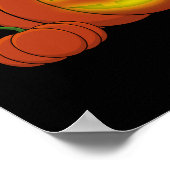 ジャッ白熱［赤熱］光を放つク・オ・ランタン・パンプキン ポスター (角)