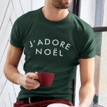 ジャドーレノエル |愛モダンクリスマストレンディークリスマス Tシャツ<br><div class="desc">J'adore Noelシンプル引用文アートはTシャツを基調としスタイリッシュ、トレンディーフェスティバルスタイルに白いミニマルタイポグラフィを施した。その引用文は「クリスマスが大好き」フランスのだ。クリスマスシーズンにぴったりのギフトやアクセサリー！</div>