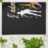 ジャドーレパリエッフェルタワーデザイン キッチンタオル (折り畳み)