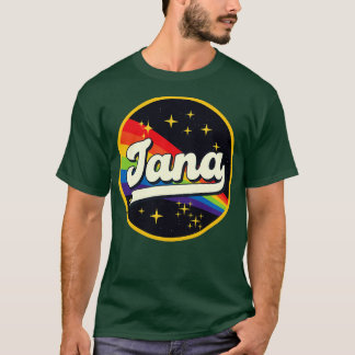 ジャナレインボーイン宇宙ヴィンテージスタイル Tシャツ