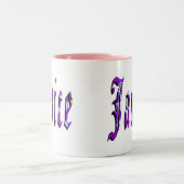 ジャニスの名前のロゴ、 ツートーンマグカップ (中央)