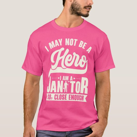 ジャニターヒーローメンテナンス建物ハウスクリーナーCu Tシャツ (正面)