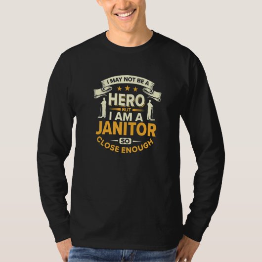 ジャニターヒーローメンテナンス建物ハウスクリーナーCu Tシャツ (正面)