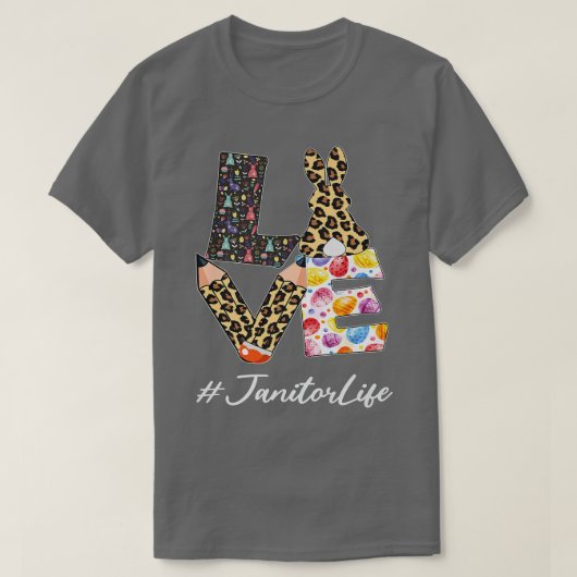 ジャニターラブペンシル復活祭バニーヒョウ女性 Tシャツ (デザイン正面)