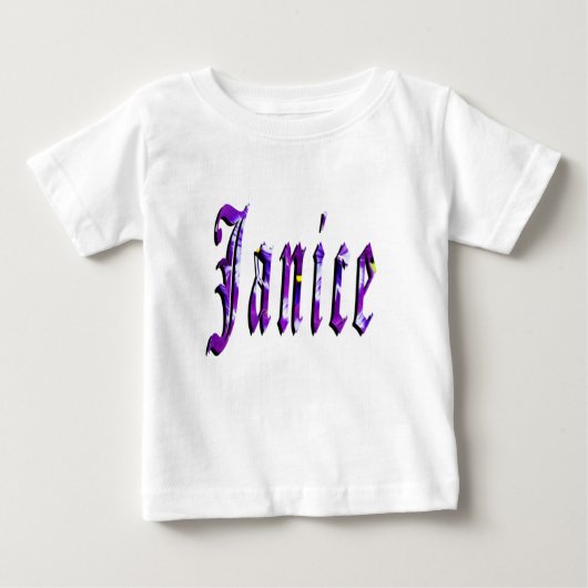 ジャニーズの女の子の名前ロゴ ベビーTシャツ (正面)