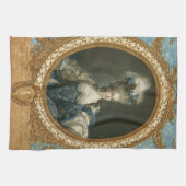 ジャニーネポートレートオブマリーアントワネットファインアート キッチンタオル (横)