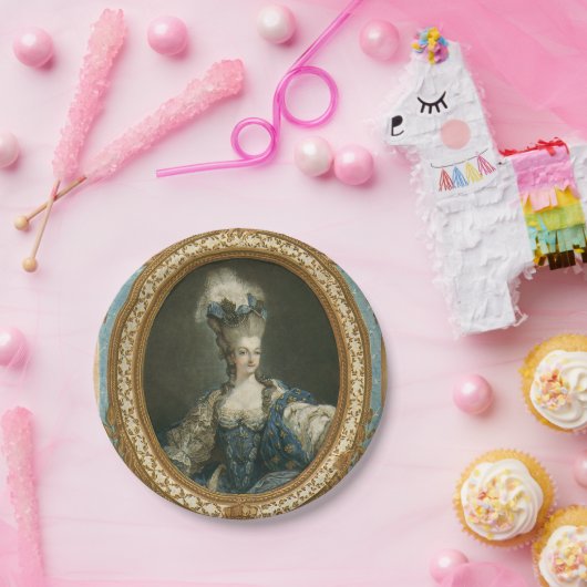 ジャニーネポートレートオブマリーアントワネットファインアート ペーパープレート (パーティー)