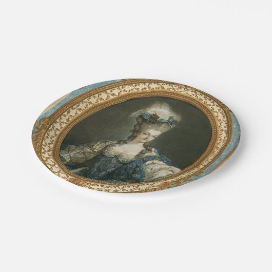 ジャニーネポートレートオブマリーアントワネットファインアート ペーパープレート (アングル)