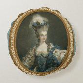 ジャニーネポートレートオブマリーアントワネットファインアート ラウンドクッション (裏面)