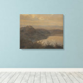 ジャヌスラクールカステルガンドルフォに向けたビュー キャンバスプリント (インサイチュ (ウッドフロア))