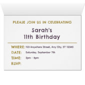 ジャネット紙吹雪ウォーターカラードット誕生日招待状 (内部横(下))