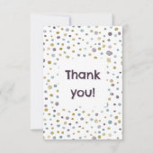 ジャネット紙吹雪水彩ドットサンキューカード サンキューカード (正面)