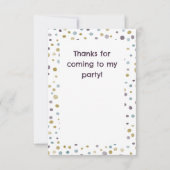 ジャネット紙吹雪水彩ドットサンキューカード サンキューカード (裏面)