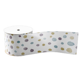 ジャネット紙吹雪水彩ドットリボン グログランリボン