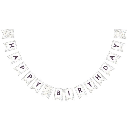 ジャネット紙吹雪水彩ドット束フラグ バンティングフラッグ (全)