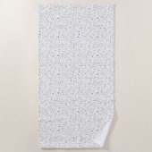 ジャネット紙吹雪水彩ドット ビーチタオル (正面)