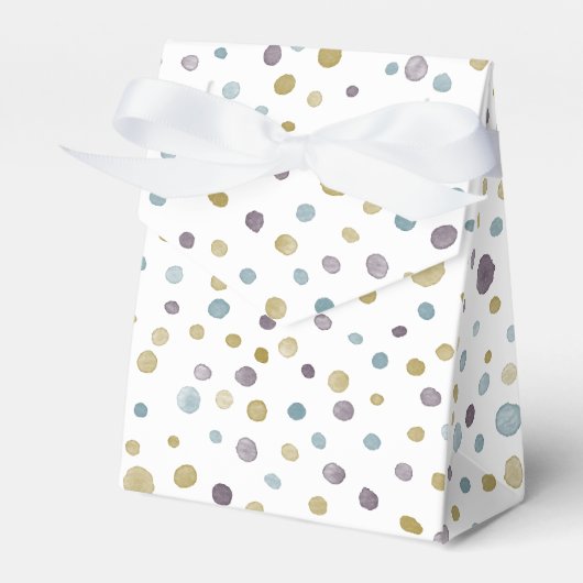 ジャネット紙吹雪水色ドット優先ボックス フェイバーボックス (正面サイド)