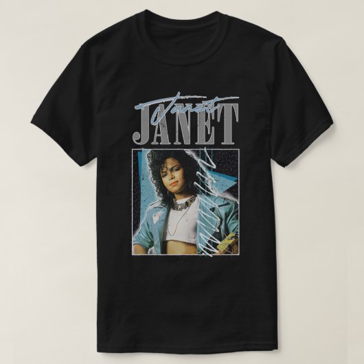ジャネット80sエステティックレトロファンデザイン tシャツ (デザイン正面)