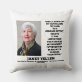 ジャネット・イエレン資本主義の政府介入を崇拝者 クッション (裏面)
