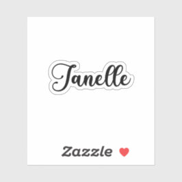 ジャネル名 – 手書き書道 シール