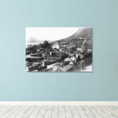 ジャノーの町並み、アラスカ写真3 キャンバスプリント (インサイチュ (ウッドフロア))