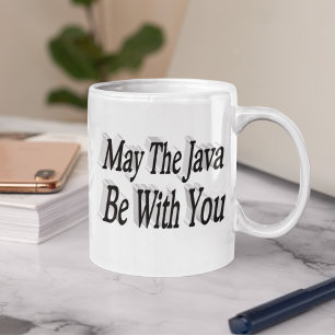 ジャバおもしろいコーヒー引用文ブラック文字 コーヒーマグカップ