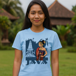 ジャバインドネシアヴィンテージ旅行観光 Tシャツ