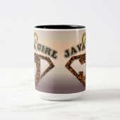 ジャバガールコーヒーユーモアコーヒーマグ ツートーンマグカップ (中央)