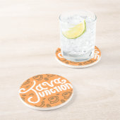 ジャバジャンクションコースターコーヒーパターンオレンジ コースター (側面)