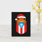 ジャバロ ハシブトガエル プエルトリコ 旗 ボリクア ケット チャ カード (黄色い花)