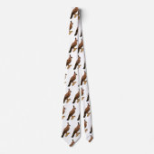 ジャバンホークイーグル鳥の漫画イラストレーション ネクタイ (正面)