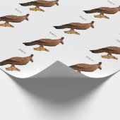 ジャバンホークイーグル鳥の漫画イラストレーション ラッピングペーパー (角)