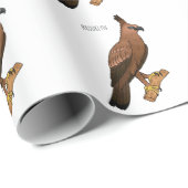 ジャバンホークイーグル鳥の漫画イラストレーション ラッピングペーパー (ロールコーナー)