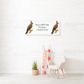 ジャバンホークイーグル鳥の漫画イラストレーション 横断幕 (インサイチュ)