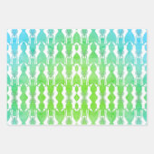 ジャバンミナ鳥ラッピング紙フラットシートセット3 ラッピングペーパーシート (正面3)