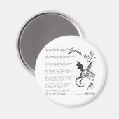 ジャバーウォッキー詩 マグネット (正面/裏面)