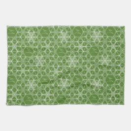 ジャパディパーソナライズされたスタイルスノーフレークデザイン キッチンタオル