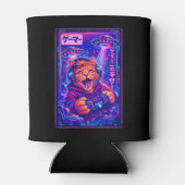 ジャパニーズシンセウェーブサイファイUFO猫クールゲーマー 缶クーラー (裏面)