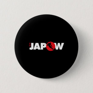 ジャパンスキーのシャツ ジャパウ パウダースキー 日本国旗 缶バッジ