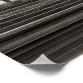 ジャパンディアートヴィンテージ村風景白黒 ポスター (角)