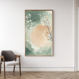 ジャパンディウォーターカラーフローラアートプリント | ポスター