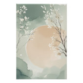 ジャパンディウォーターカラーフローラアートプリント | ポスター (正面)